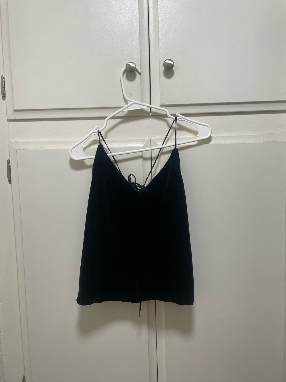 Amuse Society Velvet Black V-Neck Tank